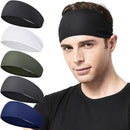 Faixa esportiva Lumivah™ DryFit preta elástica para corrida, academia, ciclismo e yoga com tecido respirável e secagem rápida.