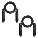 With Ball Bearings Adjustable Tangle-Free Speed Wire Jump Rope Workout with Foam Handles for Fitness Home Workouts and Slim Body