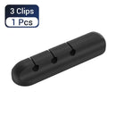 Silicone USB Cable Organizer USB Charging Cable Winder Desktop Tidy Management Clips Cable Holder For Mouse earphone Accessories