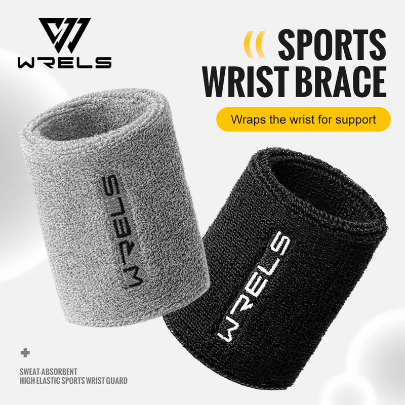 WRELS Wristband Sweatband Absorbent Thick Terry Cloth Gym Fitness Basketball Tennis Yoga Weightlifting Running Sport Wrist Band