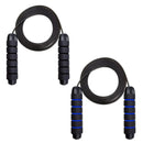 With Ball Bearings Adjustable Tangle-Free Speed Wire Jump Rope Workout with Foam Handles for Fitness Home Workouts and Slim Body