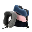 Lumivah™ Almofada Cervical de Espuma Memory Foam | Conforto Ergonômico para Viagens