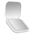 Espelho de Maquiagem LED Dobrável Lumivah™ | Espelho Compacto com Luz, Ampliação 1X/2X e Recarregável para Bolsa e Viagem