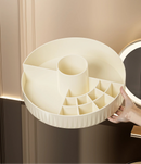 Organizador Giratório Premium para Maquiagem | Porta Cosméticos 360° com Compartimentos