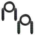 With Ball Bearings Adjustable Tangle-Free Speed Wire Jump Rope Workout with Foam Handles for Fitness Home Workouts and Slim Body