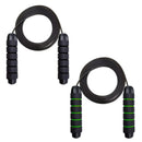 With Ball Bearings Adjustable Tangle-Free Speed Wire Jump Rope Workout with Foam Handles for Fitness Home Workouts and Slim Body