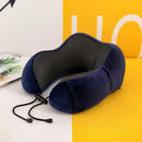 Lumivah™ Almofada Cervical de Espuma Memory Foam | Conforto Ergonômico para Viagens